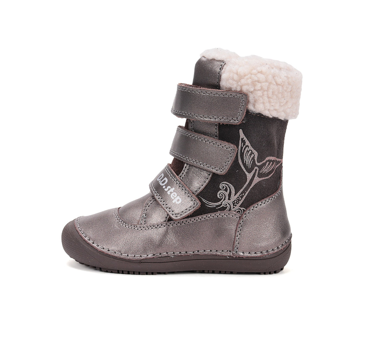 D.D.Step barefoot žieminiai batai mergaitėms su vilna W063-52534ALW