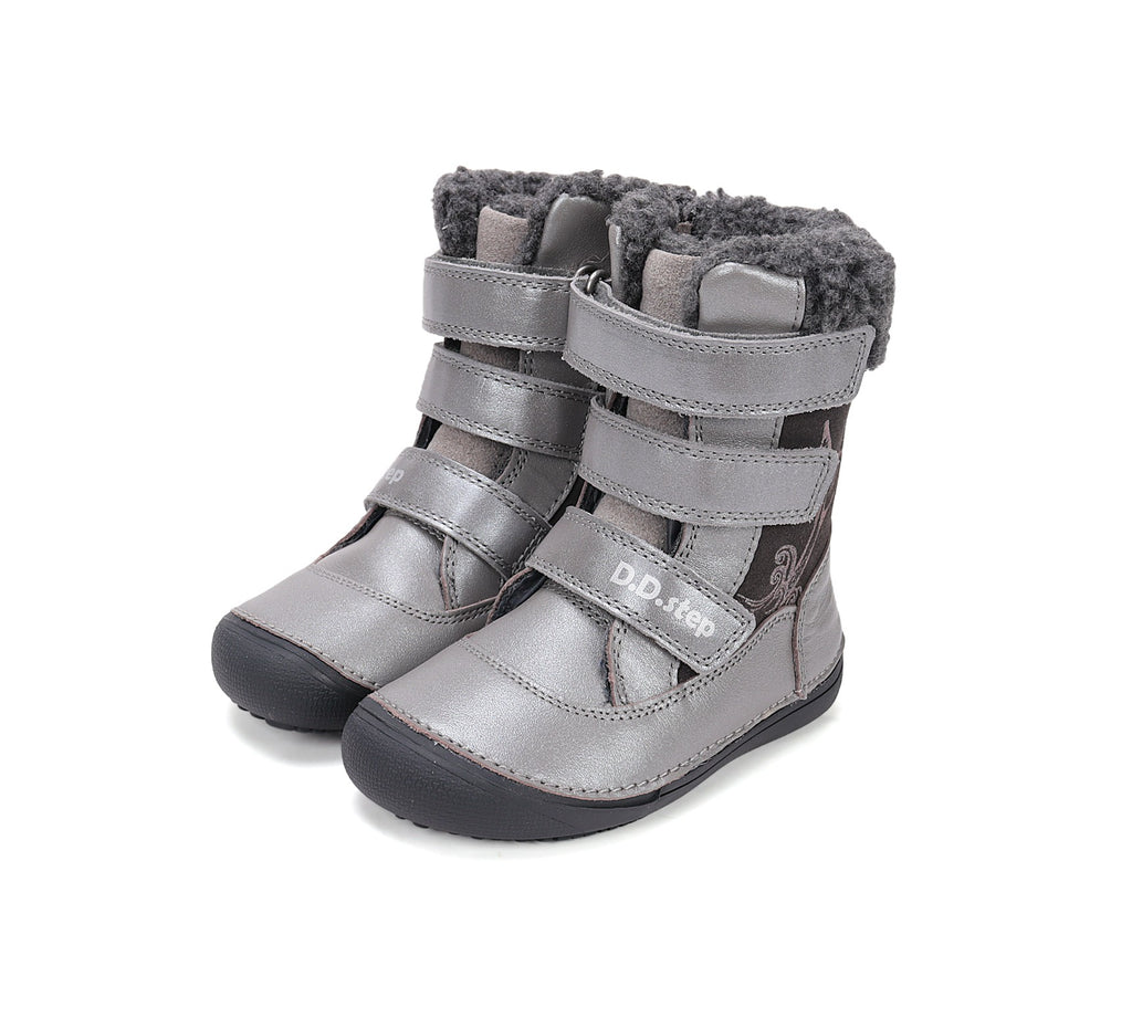 D.D.Step barefoot žieminiai batai mergaitėms su vilna W063-52534MW