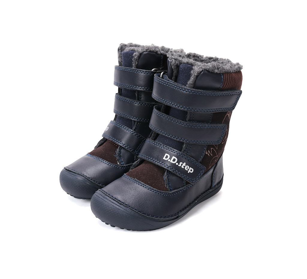 D.D.Step barefoot žieminiai batai berniukams su vilna W063-52732ALW