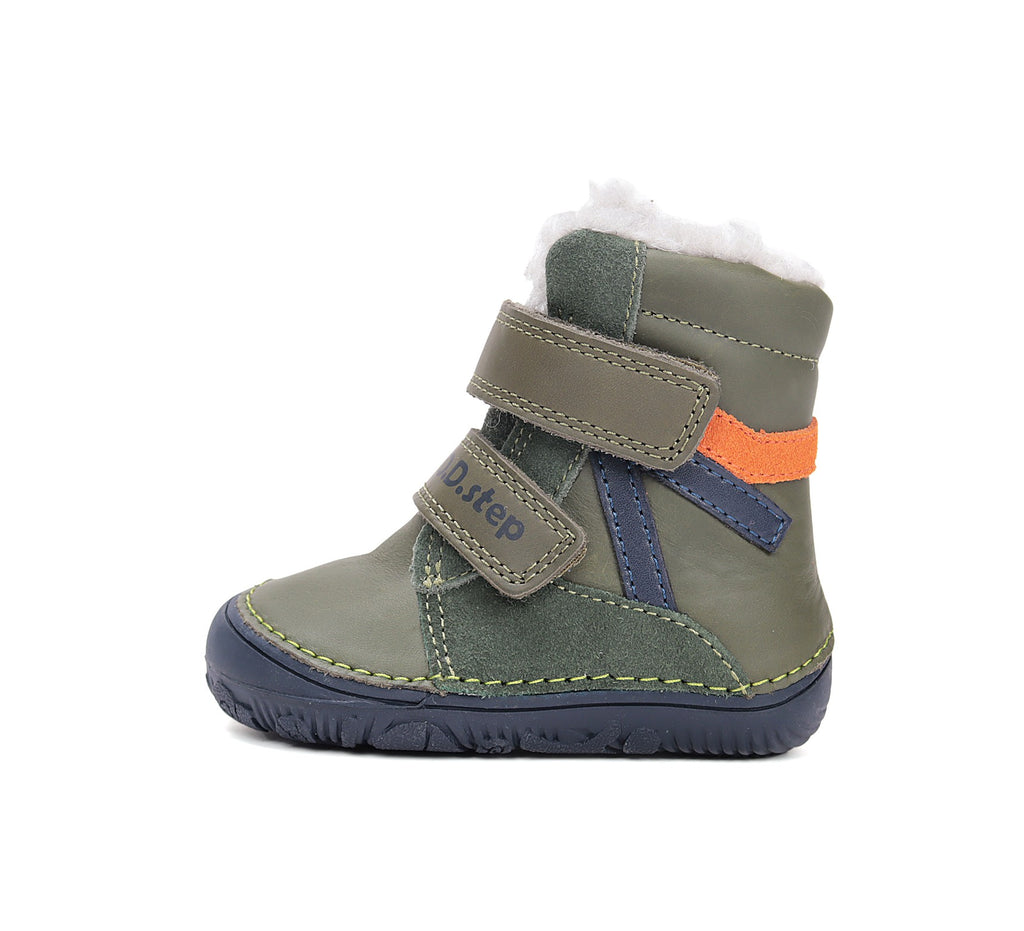 D.D.Step barefoot winter boots for boys with wool W073-52306AW