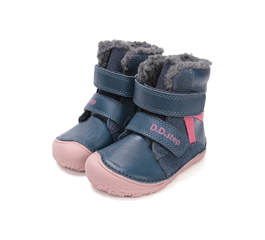 D.D.Step barefoot зимние ботинки для девочек с шерстью W073-52306CMW