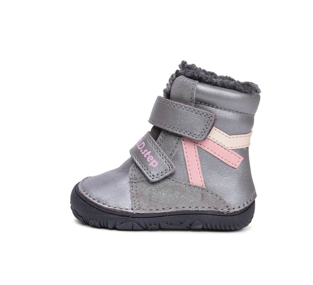 D.D.Step barefoot зимние ботинки для девочек с шерстью W073-52306DMW