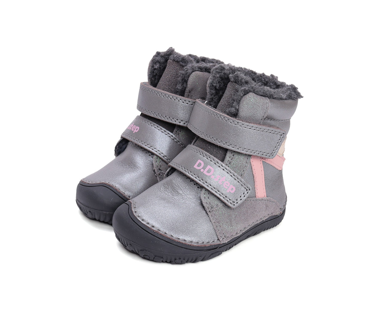D.D.Step barefoot зимние ботинки для девочек с шерстью W073-52306DMW