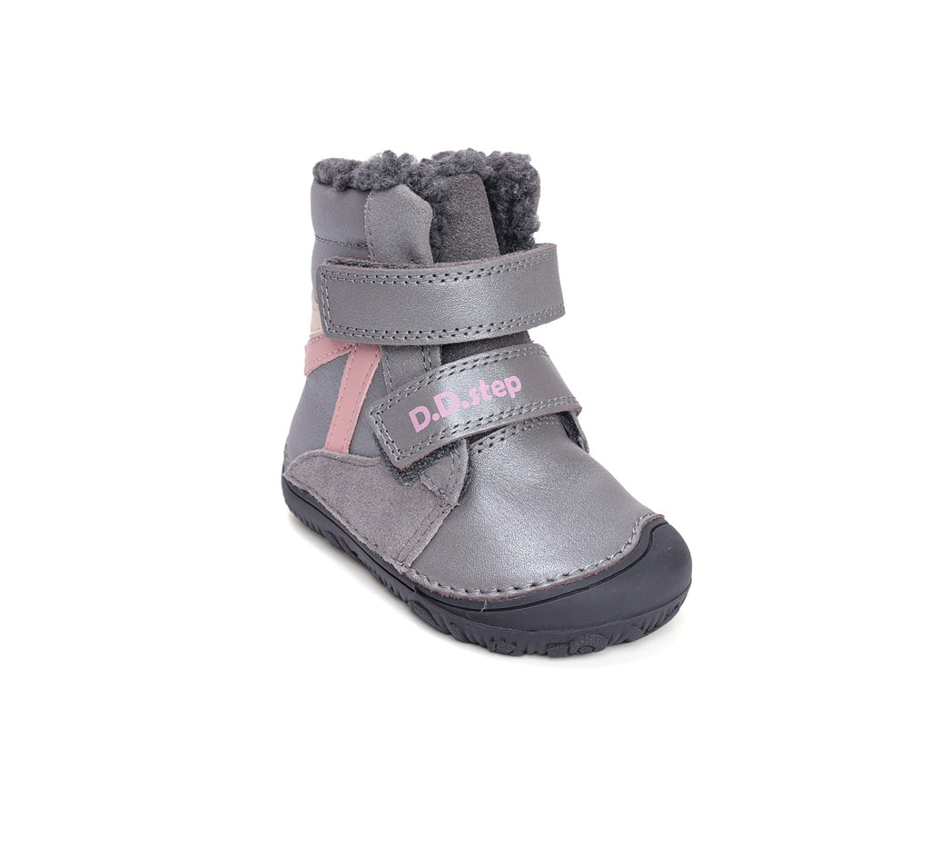 D.D.Step barefoot зимние ботинки для девочек с шерстью W073-52306DMW