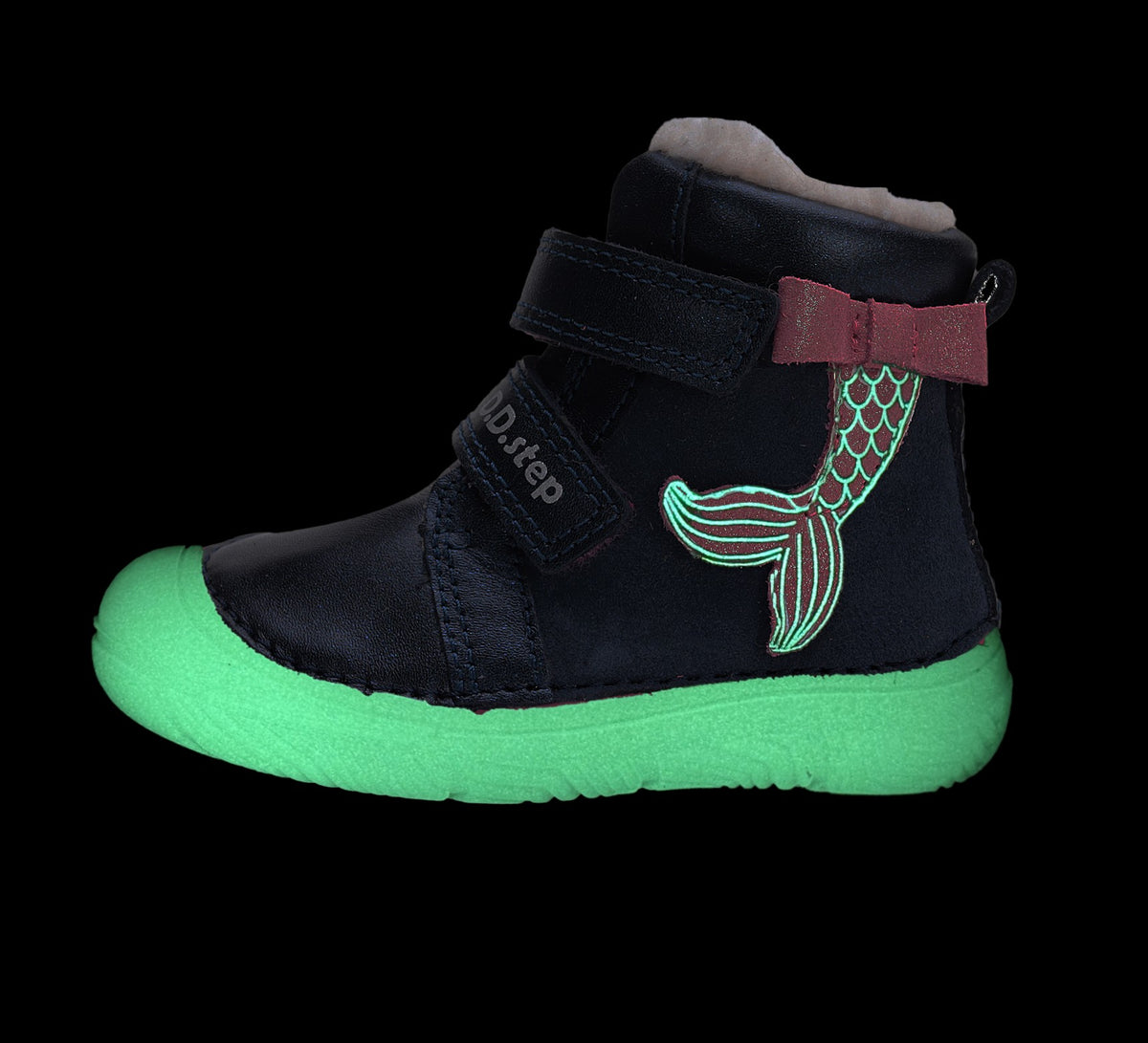 D.D.Step barefoot winter boots for girls with wool W073-52684W