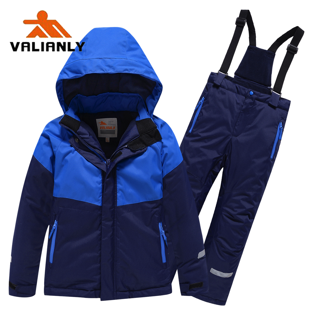 Valianly Snowsuit for Boys, Blue, 2-Piece Winter, 9007_blue