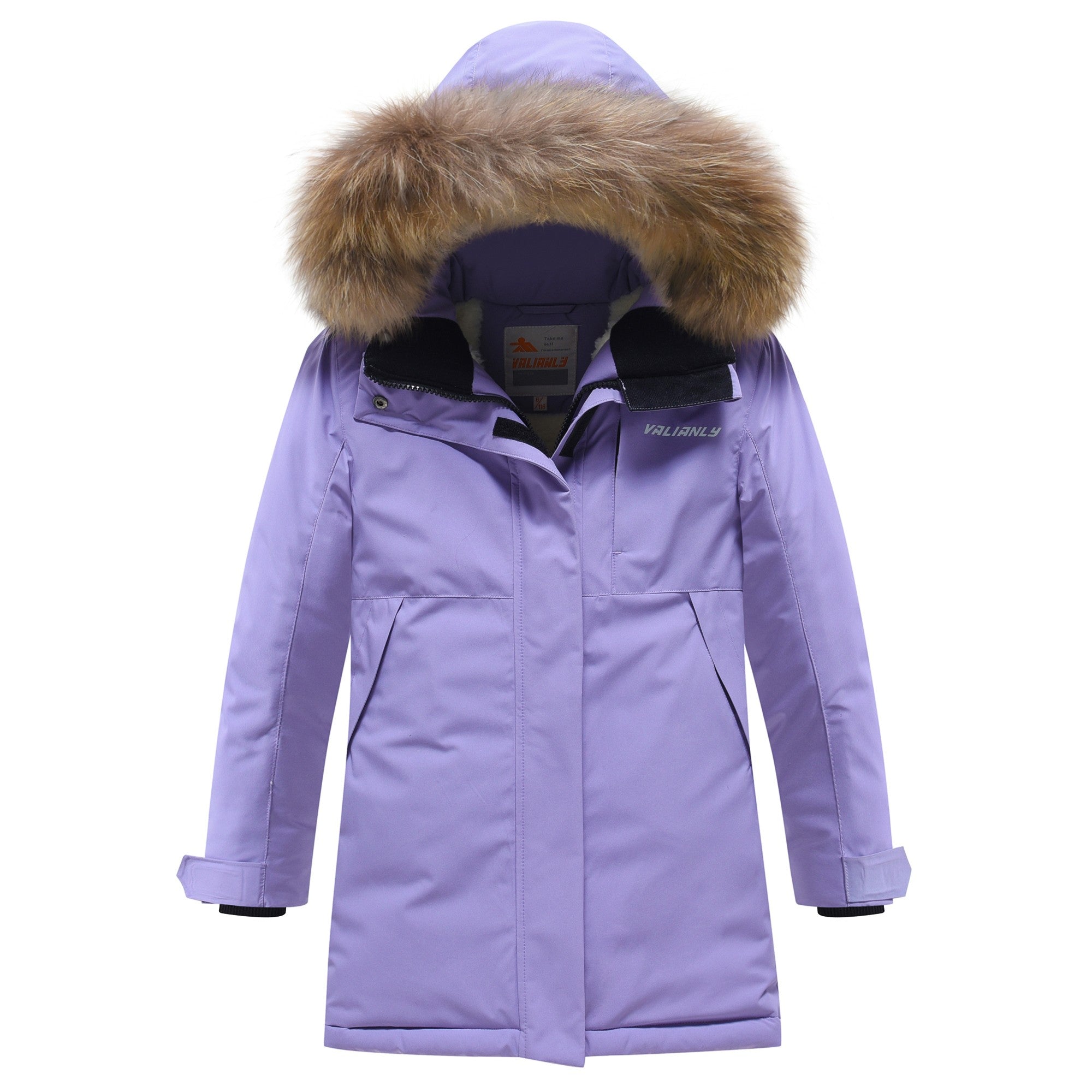 Valianly paltas mergaitėms violetinė žieminė striukė/paltas 9532_purple