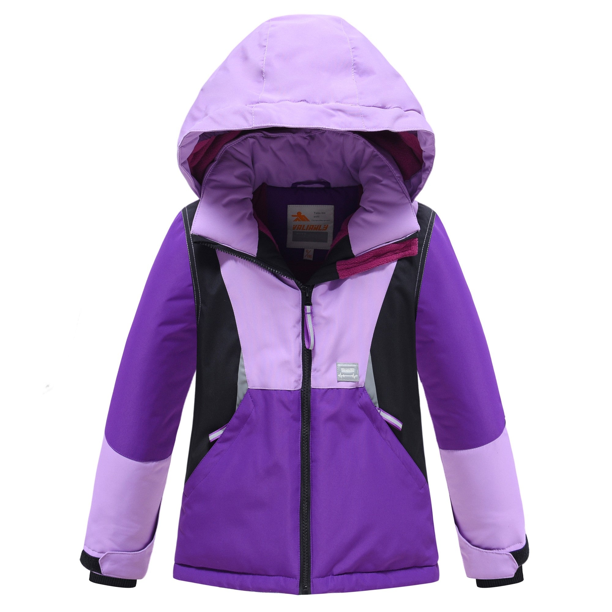 Valianly kombinezonas mergaitėms violetinis 2 dalių žieminis 9516_purple