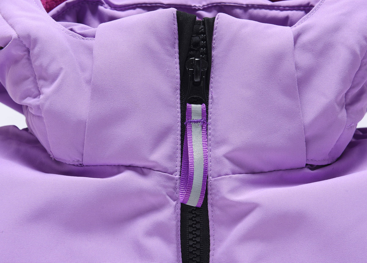 Valianly Girls' Two-Piece Purple Winter Snowsuit 9516_purple