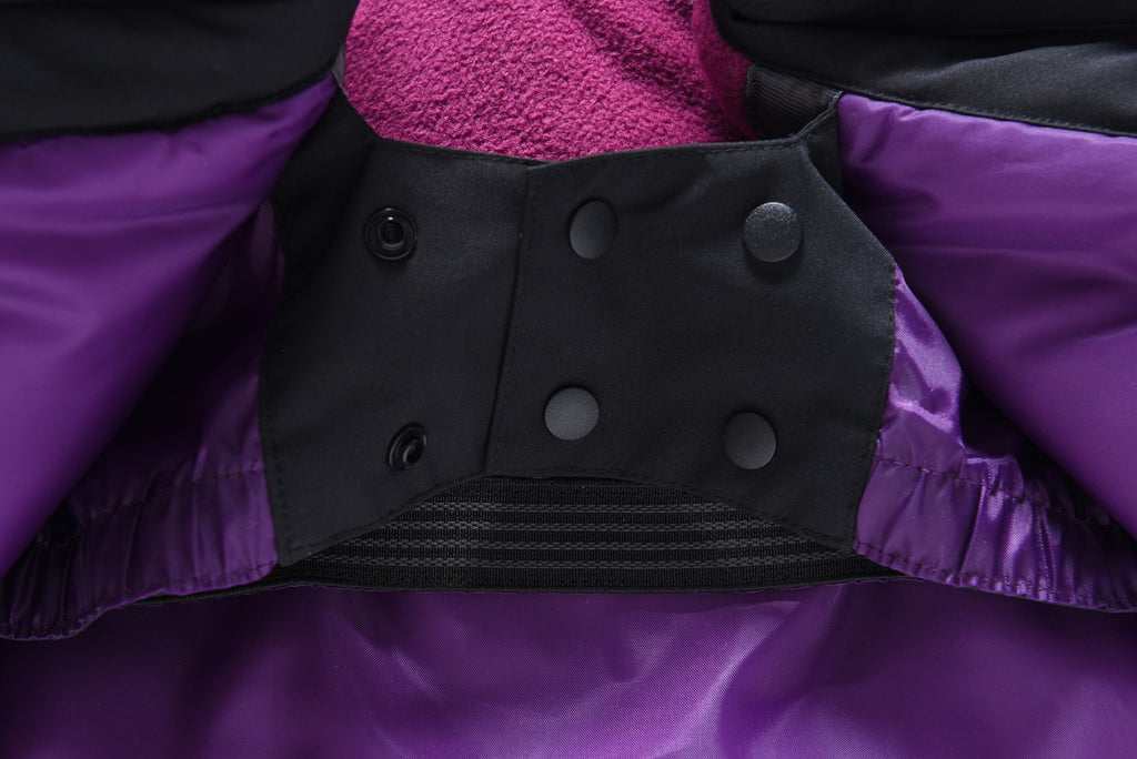 Valianly Girls' Two-Piece Purple Winter Snowsuit 9516_purple