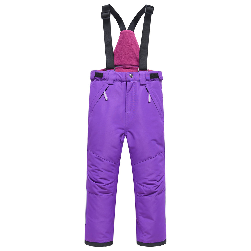 Valianly Girls' Two-Piece Purple Winter Snowsuit 9516_purple