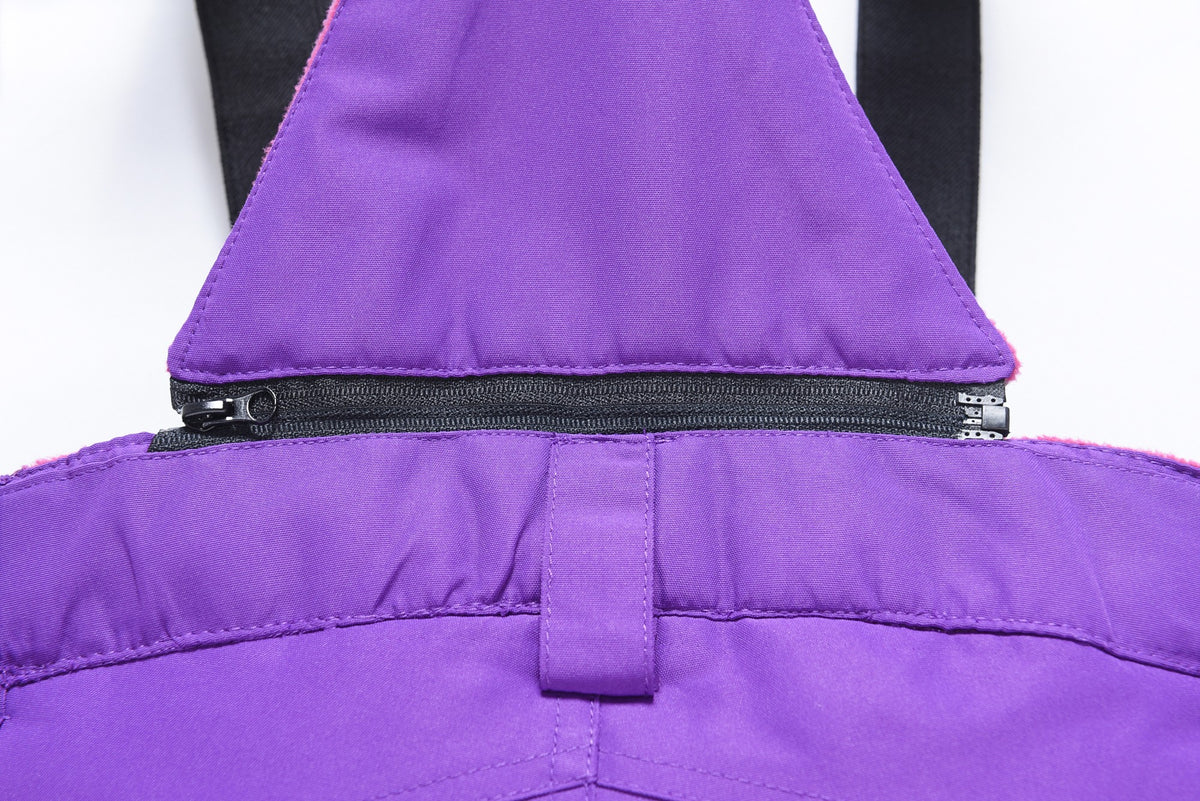 Valianly Girls' Two-Piece Purple Winter Snowsuit 9516_purple