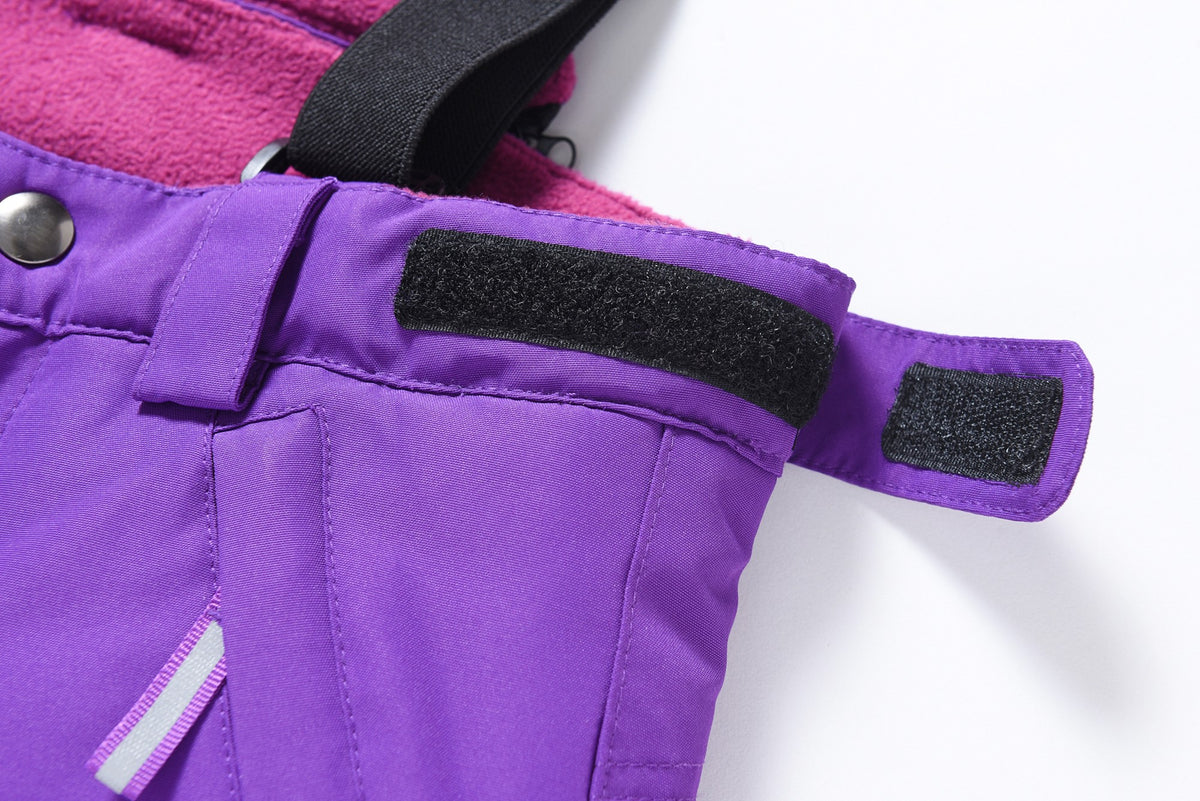 Valianly Girls' Two-Piece Purple Winter Snowsuit 9516_purple