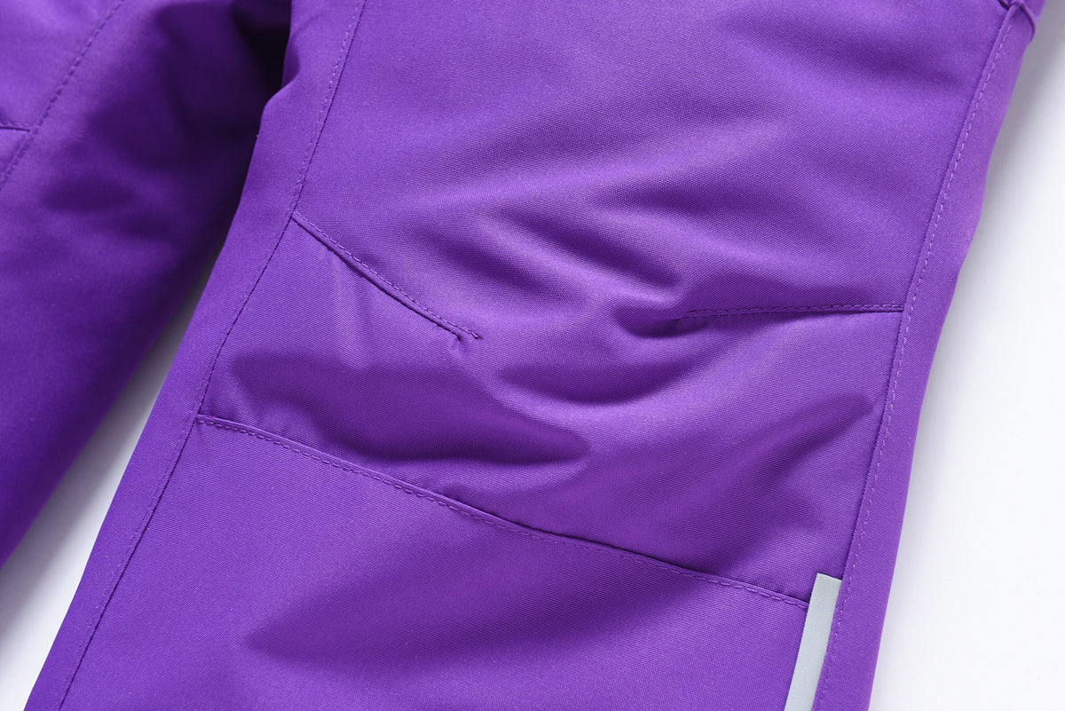 Valianly Girls' Two-Piece Purple Winter Snowsuit 9516_purple