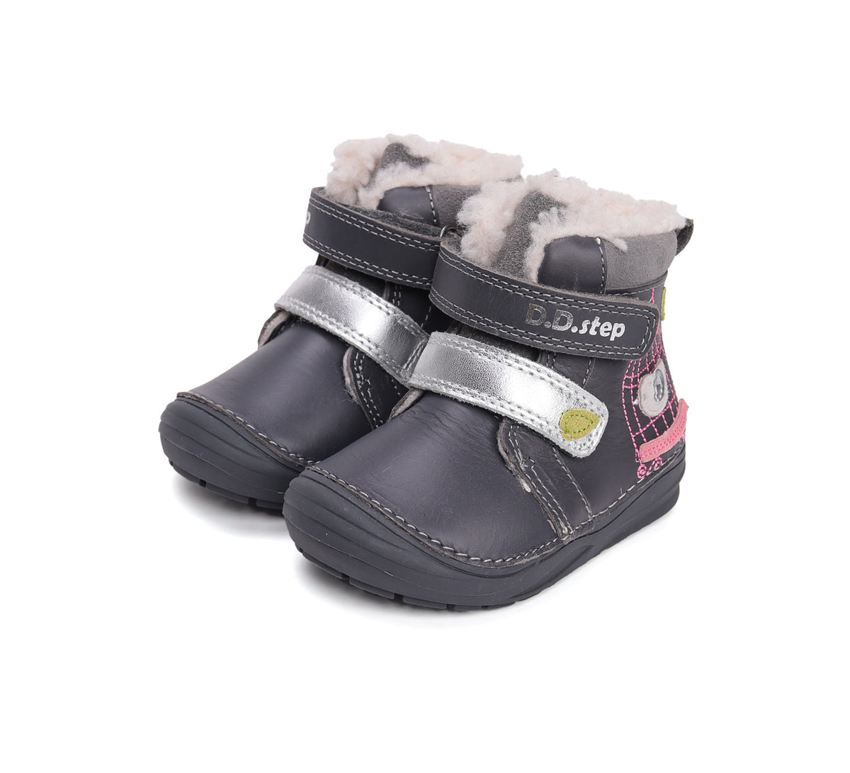 D.D.Step žieminiai batai mergaitėms su vilna W071-52381BW