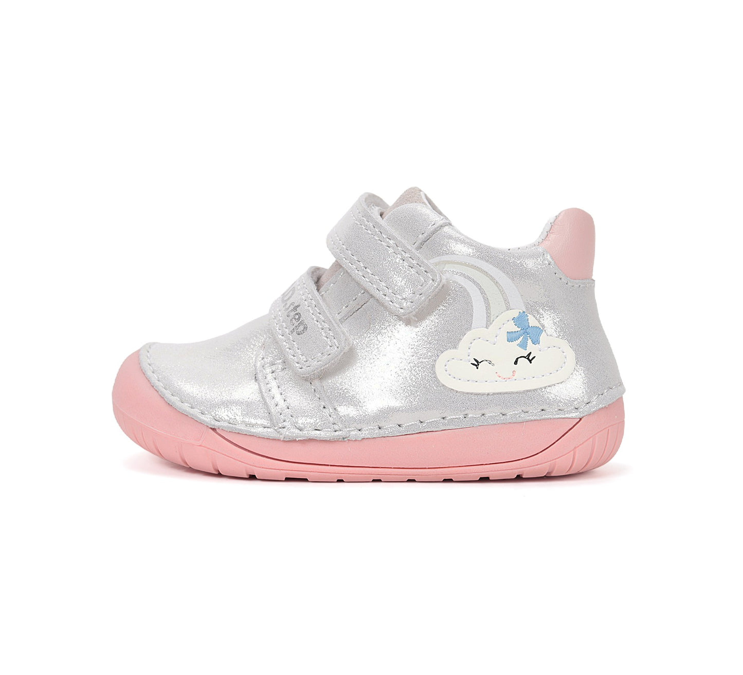 D.D.Step barefoot laisvalaikio batai mergaitėms sidabriniai S070-61244B