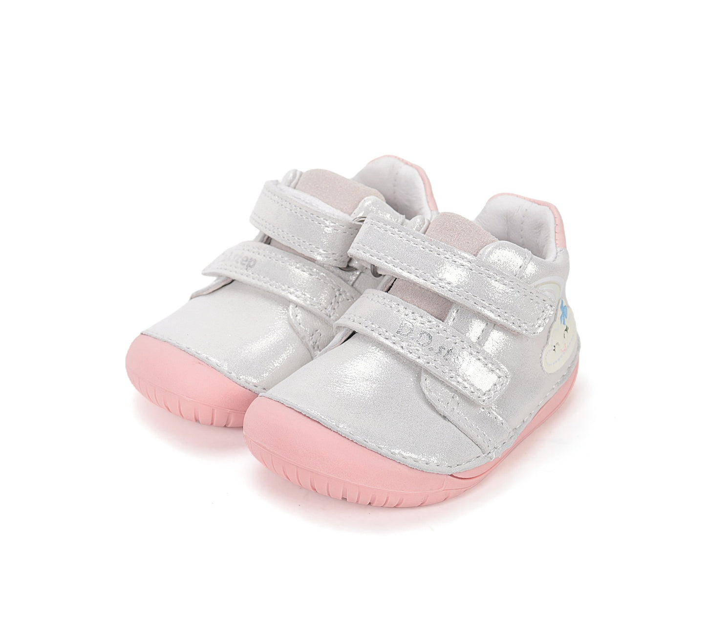 D.D.Step barefoot laisvalaikio batai mergaitėms sidabriniai S070-61244B