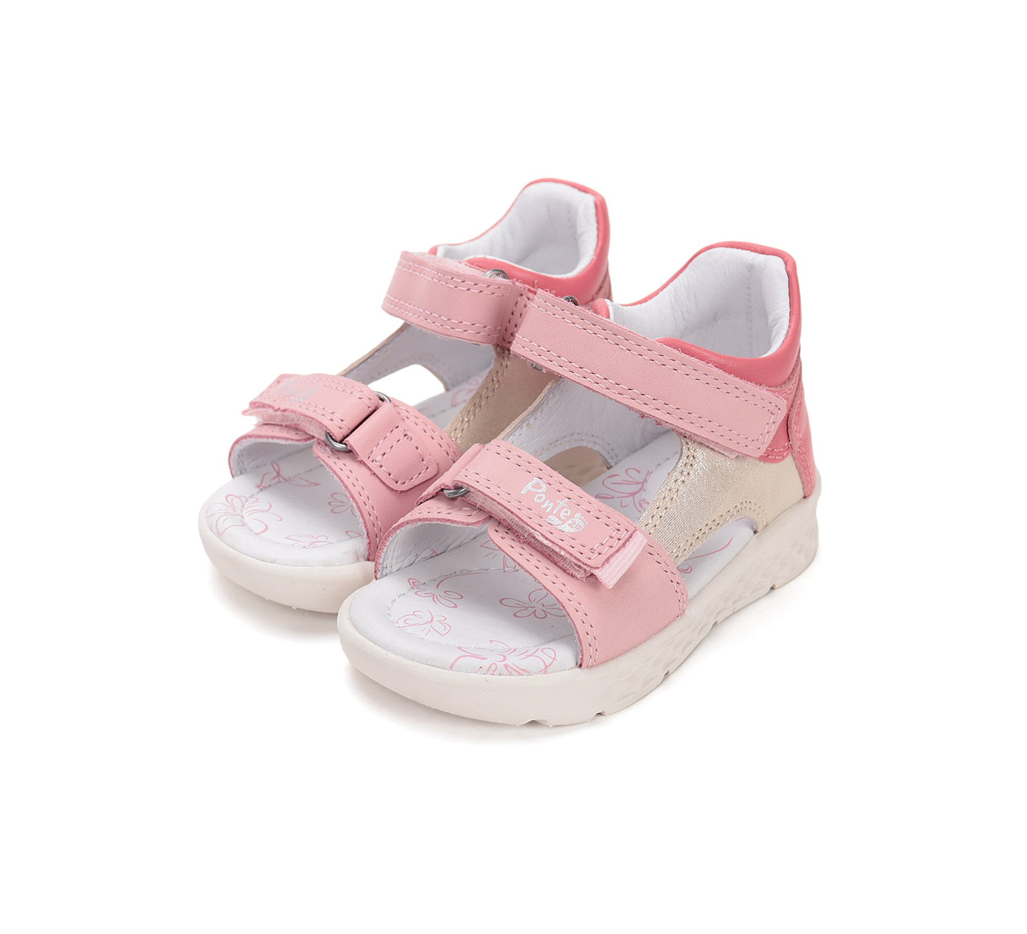 Ponte20 basutės mergaitėms kreminės DA05-6-1884CL