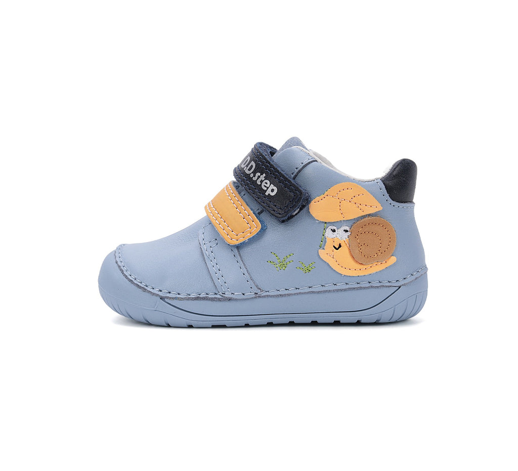Детские повседневные ботинки D.D.Step barefoot для мальчиков синие S070-61995A