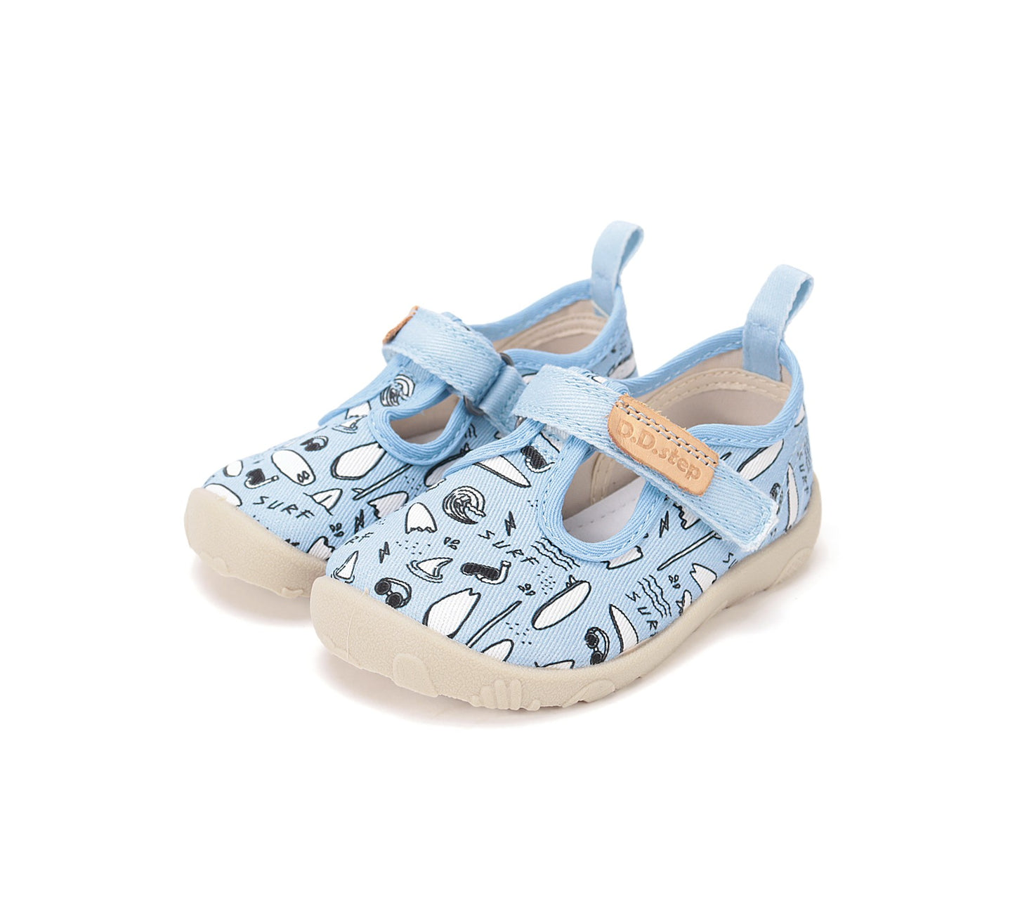 D.D.Step barefoot leisure shoes for girls canvas indoor C086-61137A