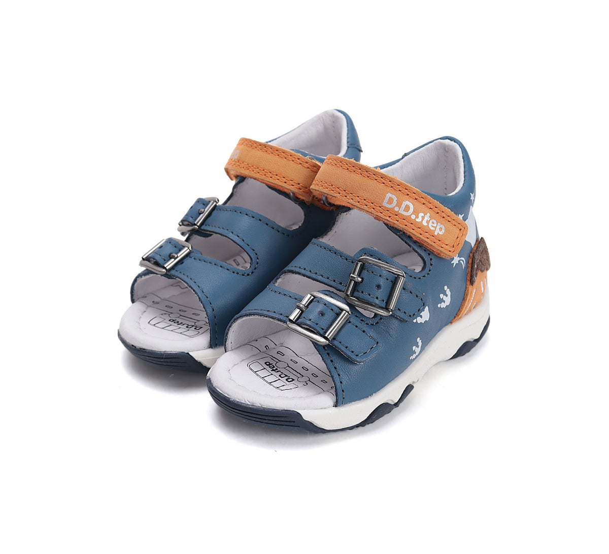Детские босоножки D.D.Step для мальчиков синие G064-61590A