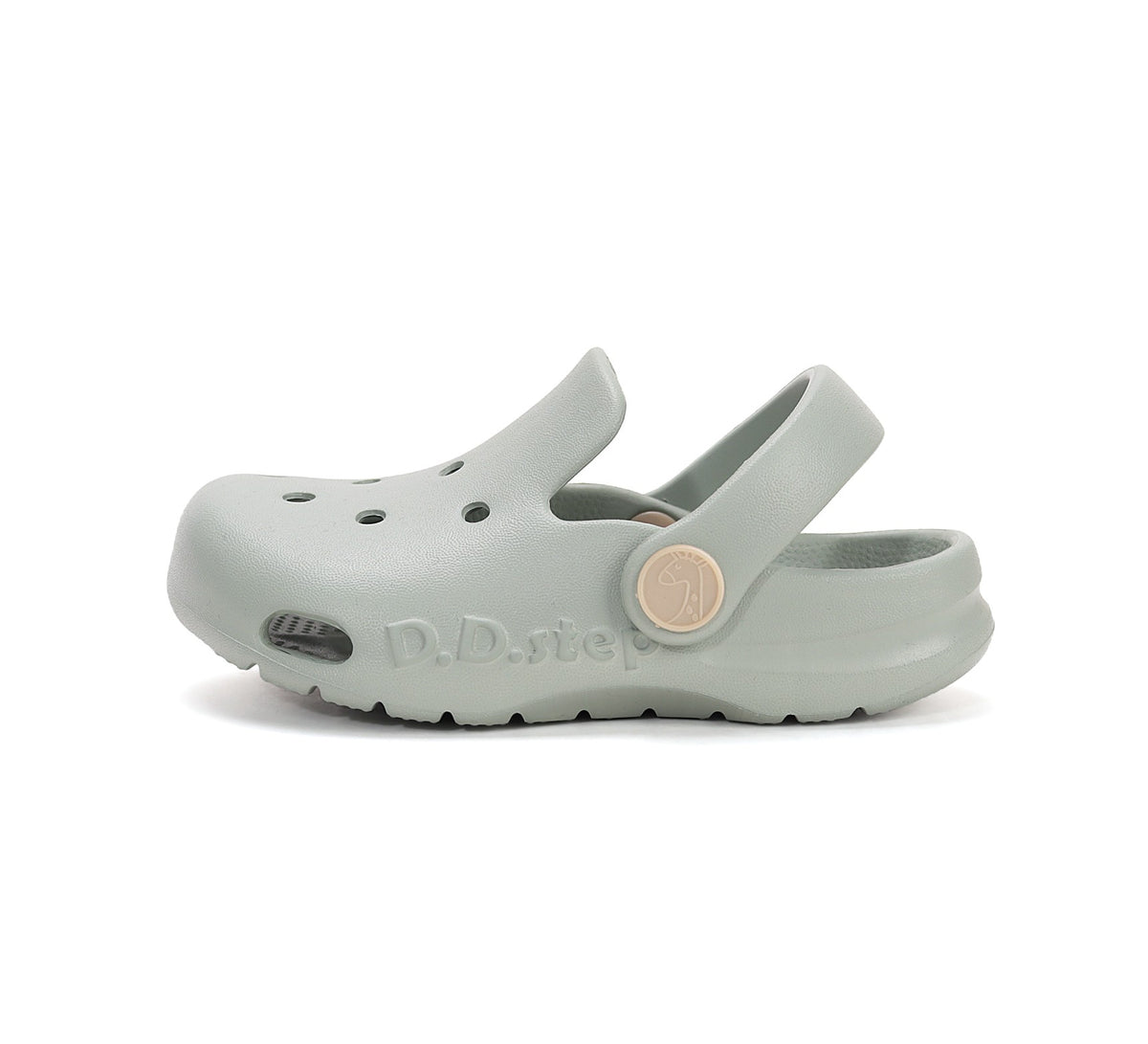 D.D.Step Sandals for Girls Grey Clogs J109-61347A