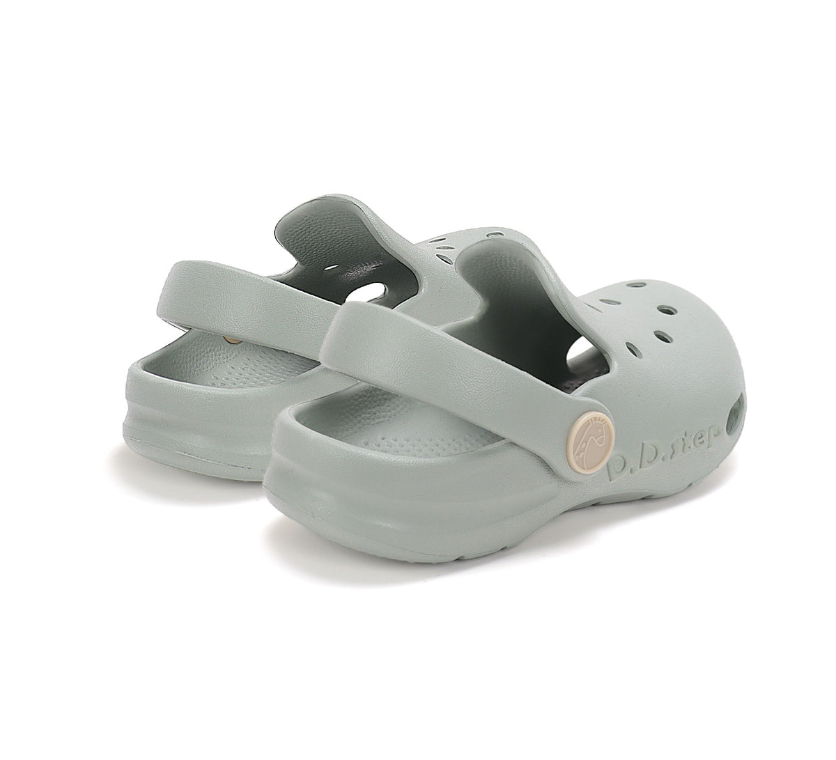 D.D.Step Sandals for Girls Grey Clogs J109-61347A