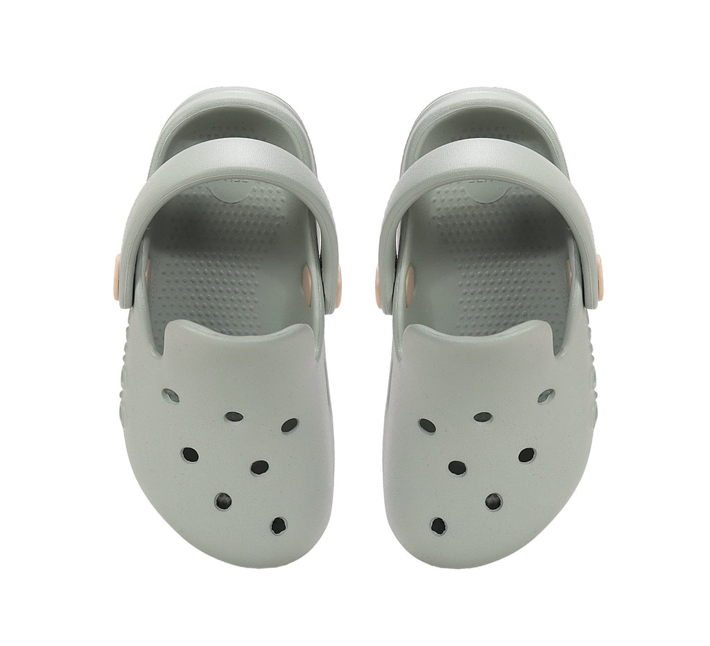 D.D.Step Sandals for Girls Grey Clogs J109-61347A