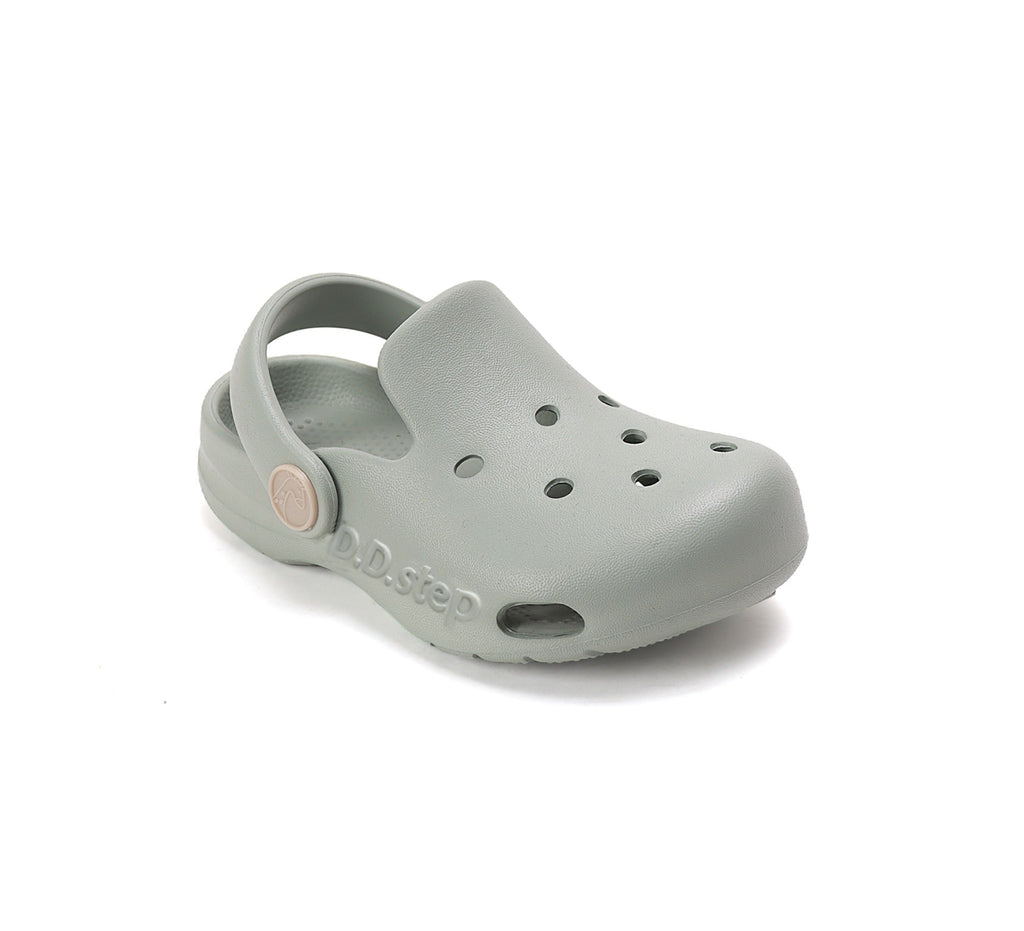 D.D.Step Sandals for Girls Grey Clogs J109-61347A
