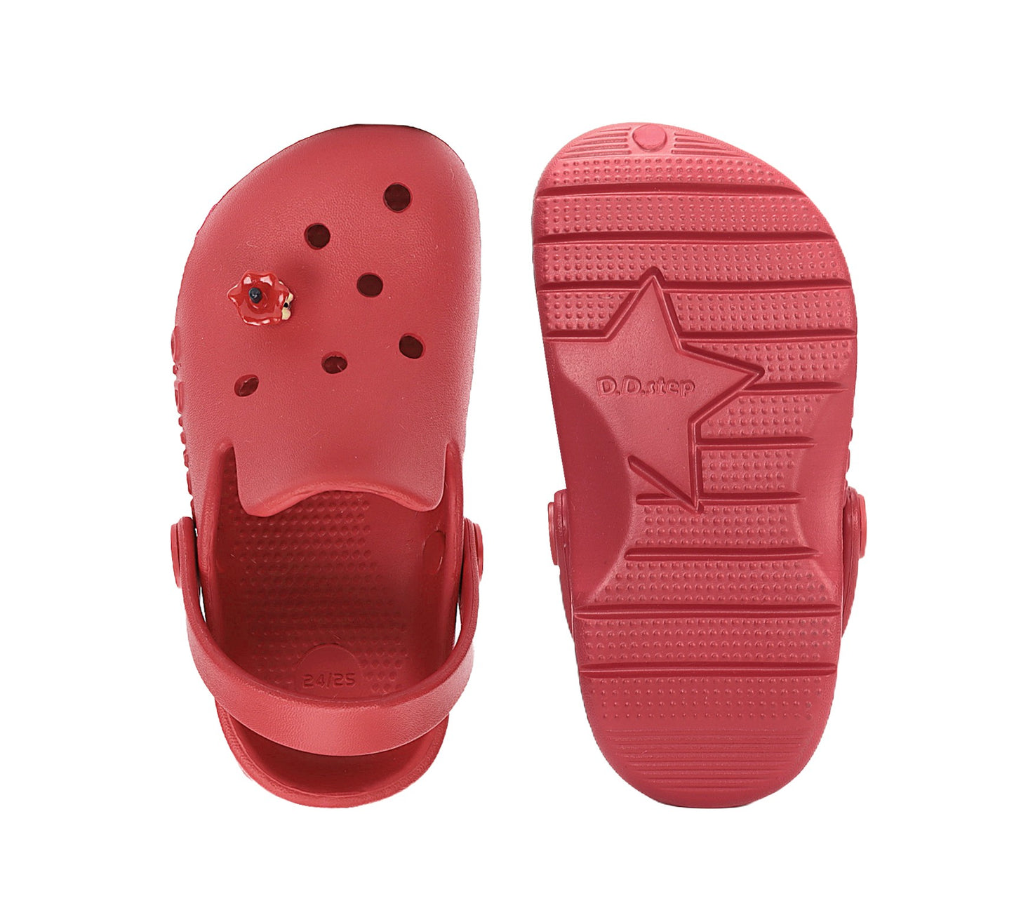 D.D.Step Sandals for Girls Red Clogs J109-61546