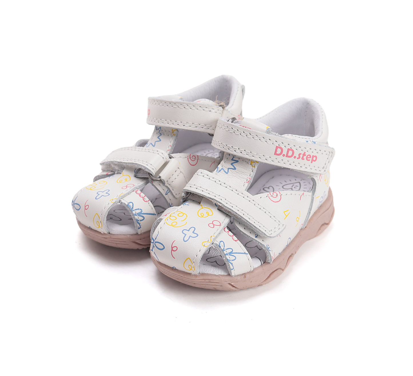 D.D.Step Sandals for Girls White G064-61994