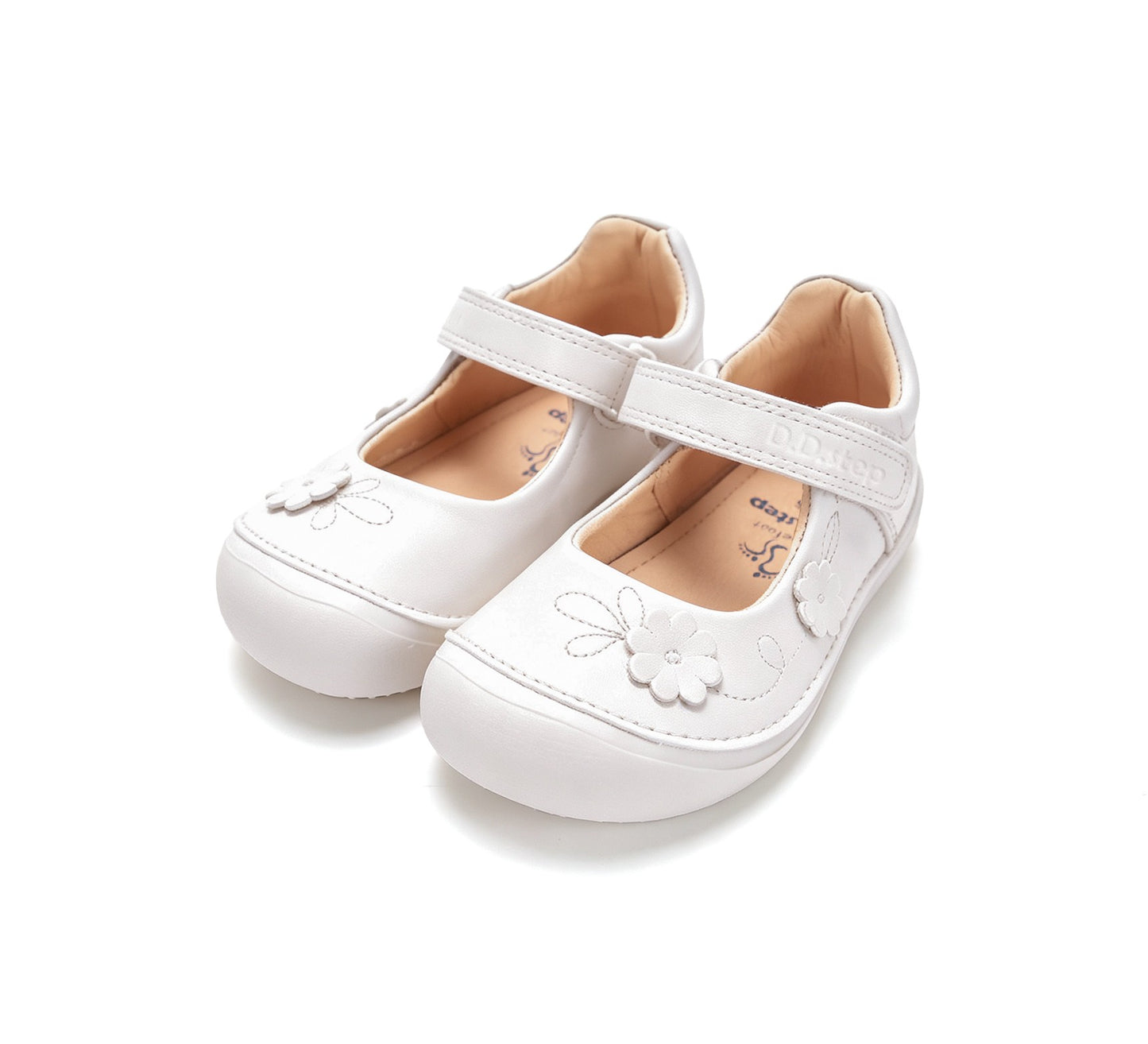 D.D.Step barefoot basutės mergaitėms baltos H063-62175AM