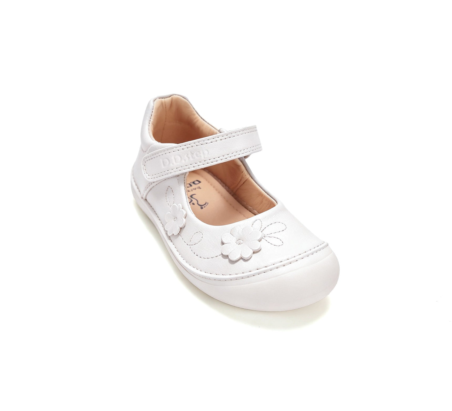 D.D.Step barefoot basutės mergaitėms baltos H063-62175AM