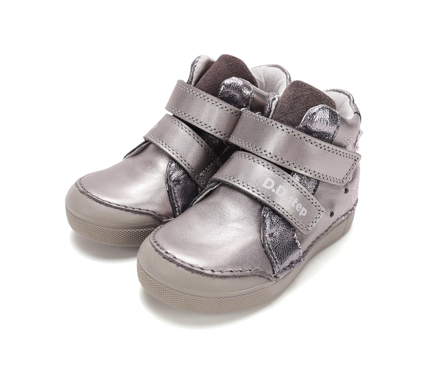 D.D.Step LED laisvalaikio batai mergaitėms sidabriniai A068-62147AM