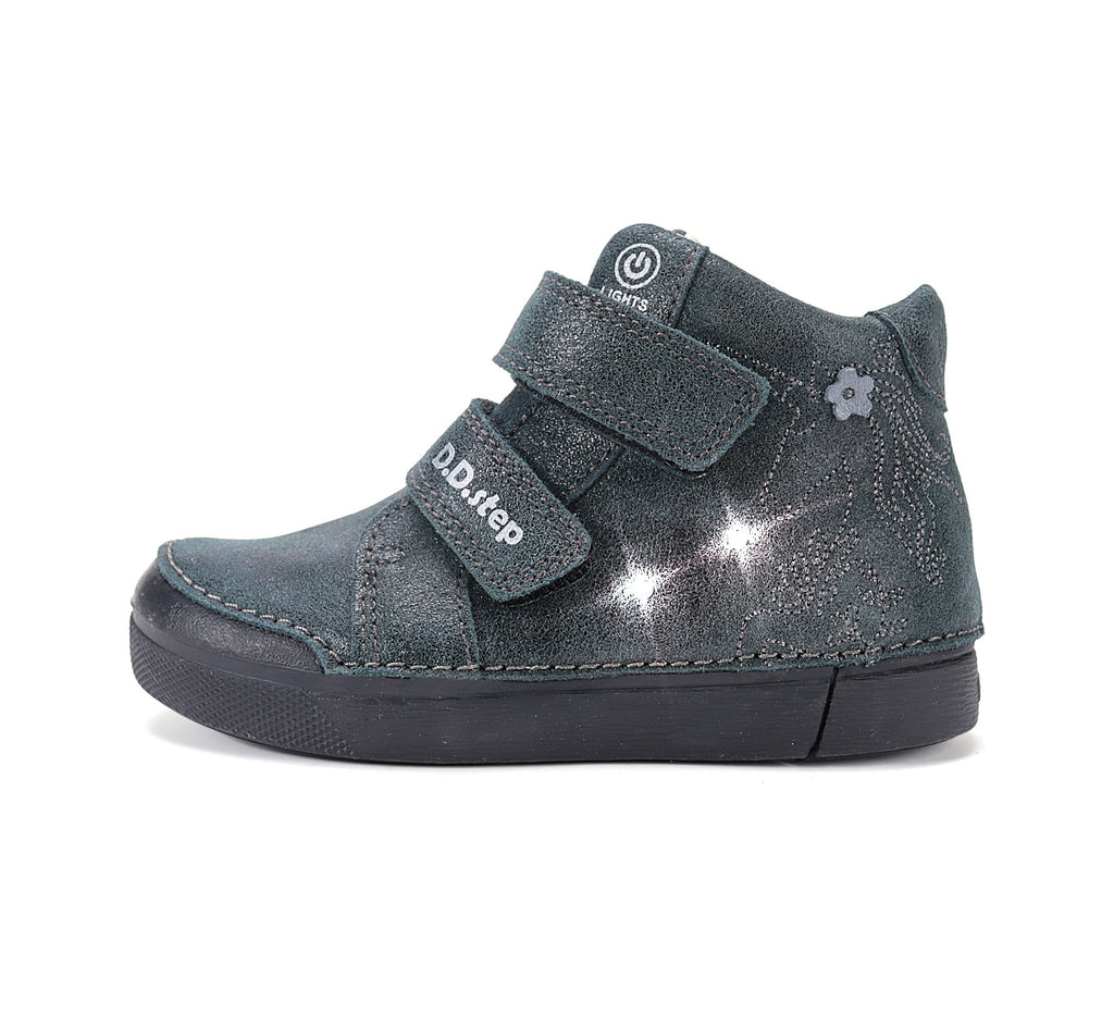 D.D.Step LED laisvalaikio batai mergaitėms tamsiai žali A068-62147BM