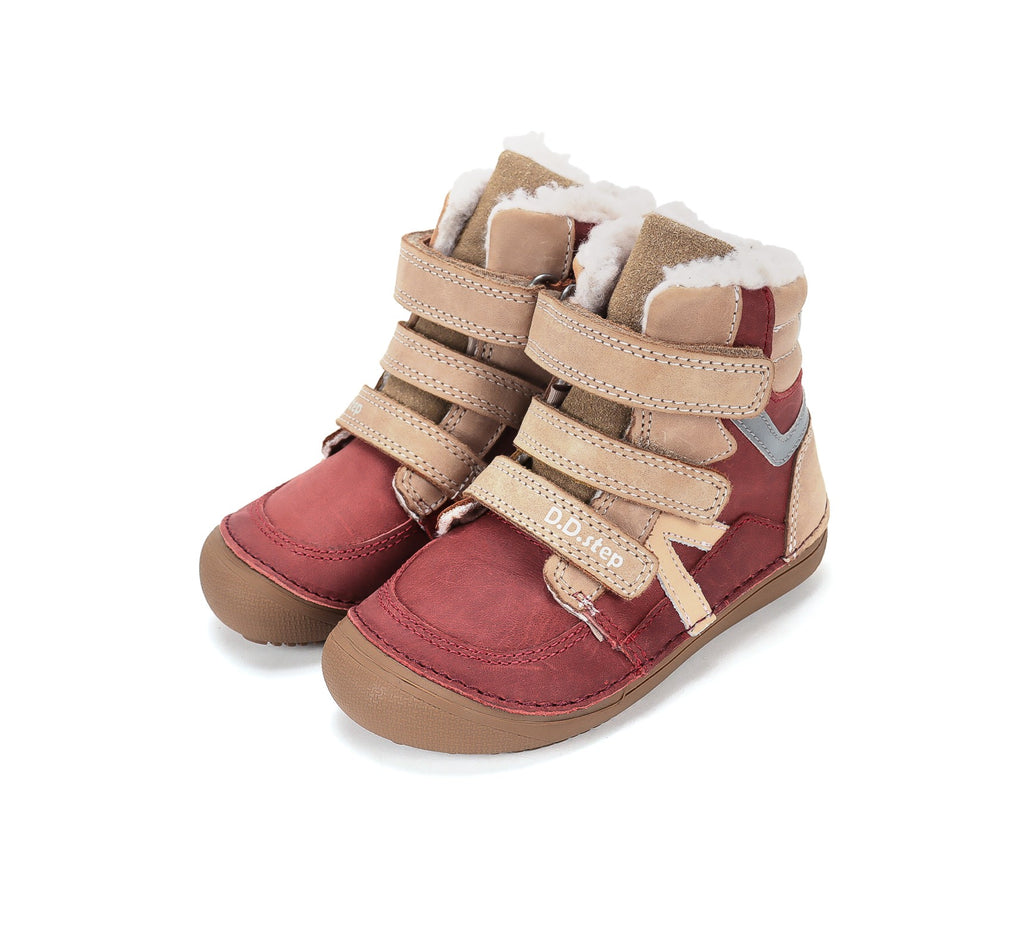D.D.Step barefoot žieminiai batai mergaitėms su vilna W063-62643FWM