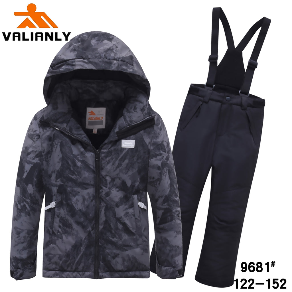 Valianly paltas berniukams juoda žieminė striukė/paltas 9681_black