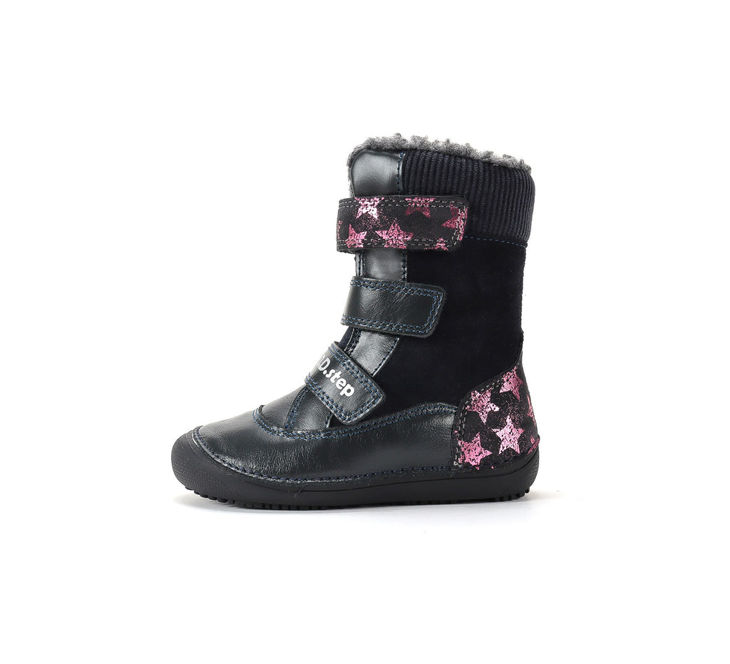 D.D.Step barefoot žieminiai batai mergaitėms su vilna W063-62411WL
