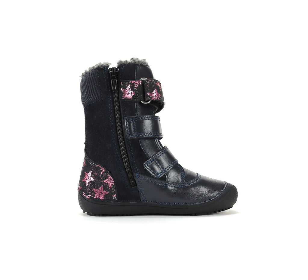 D.D.Step barefoot žieminiai batai mergaitėms su vilna W063-62411WM