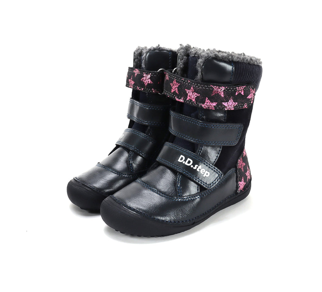 D.D.Step barefoot žieminiai batai mergaitėms su vilna W063-62411WM