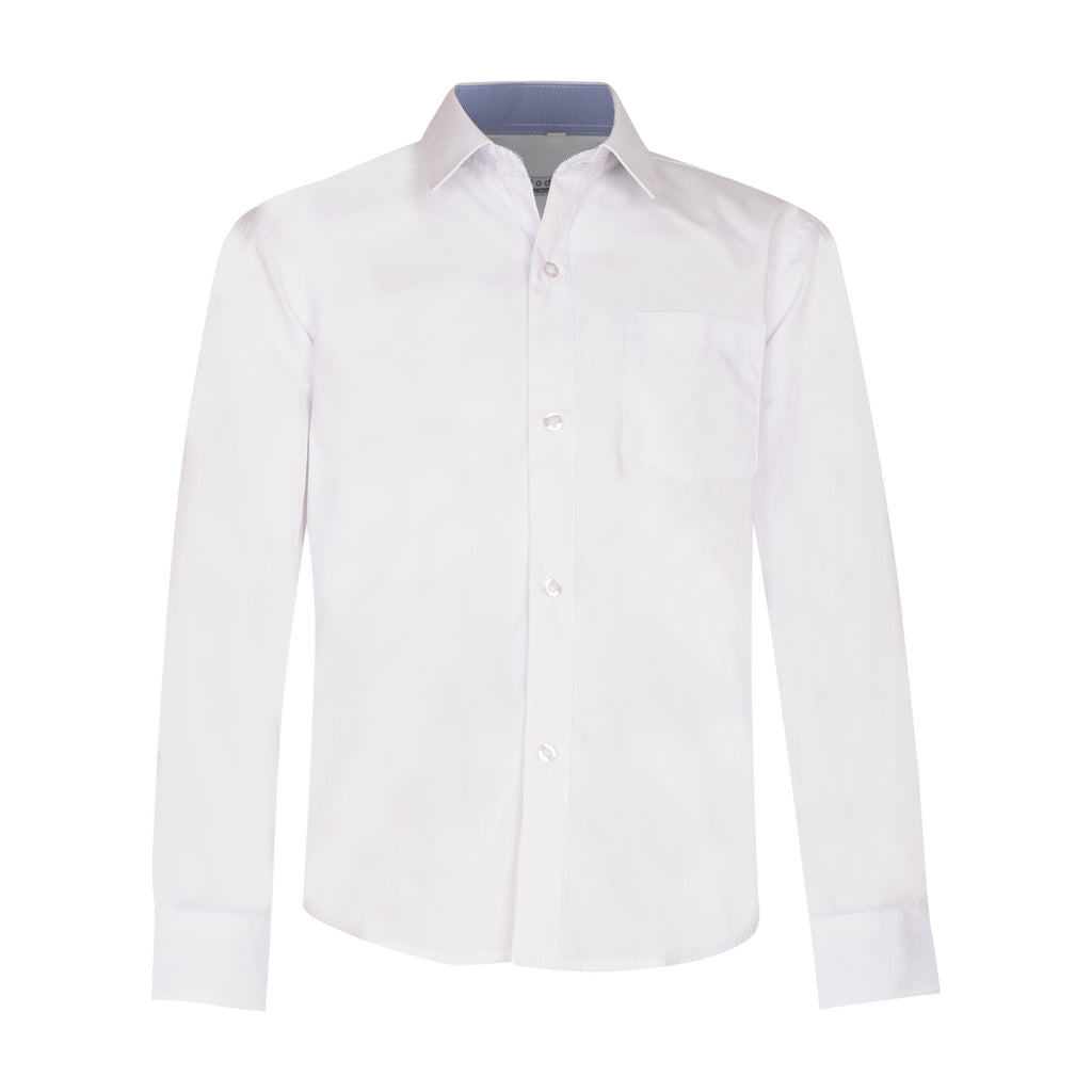 Rodeng Boys' long-sleeved white normal T-shirt TF1314226_122-158