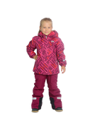 Valianly Girls' Two-Piece Burgundy Winter Snowsuit 9014-burgundy