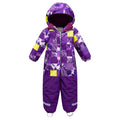 Valianly girls' one-piece purple winter jumpsuit 9218-purple