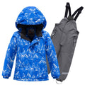 Valianly boys' blue two-piece winter jumpsuit 9205-blue