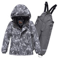 Valianly Boys' Grey Winter Two-Piece Snowsuit 9205-grey