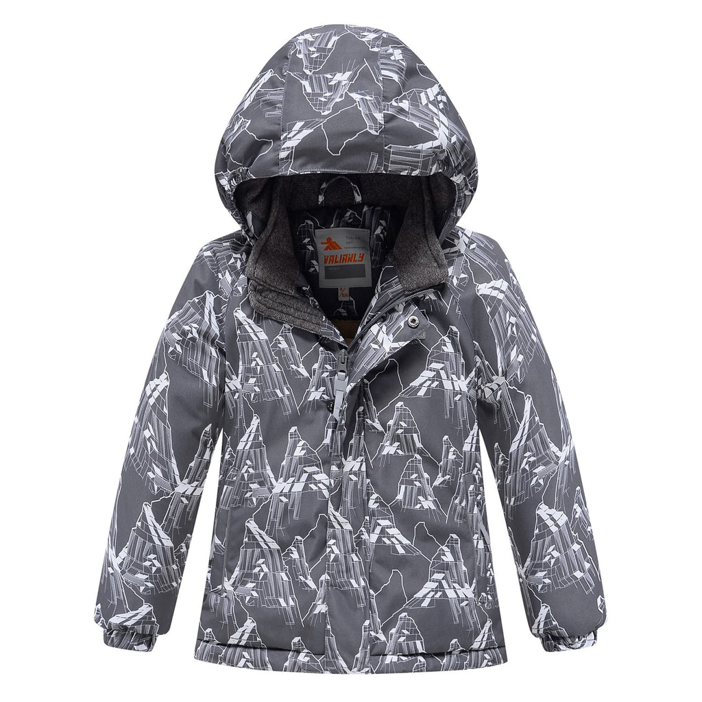 Valianly Boys' Grey Winter Two-Piece Snowsuit 9205-grey