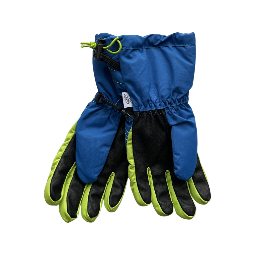 GLOVES for boys blue fingered waterproof snow gloves 5505_blue