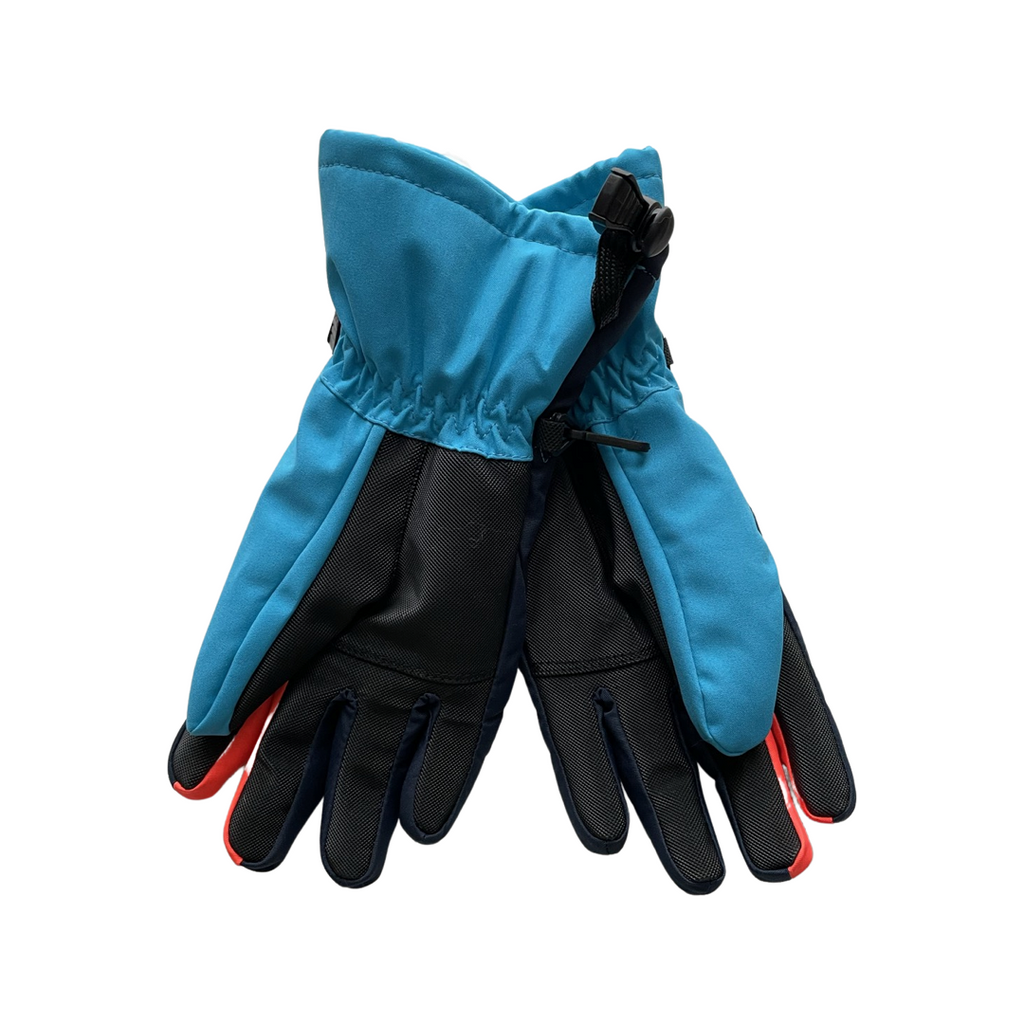 HANDAI boys' blue fingered waterproof snow gloves 5515_blue