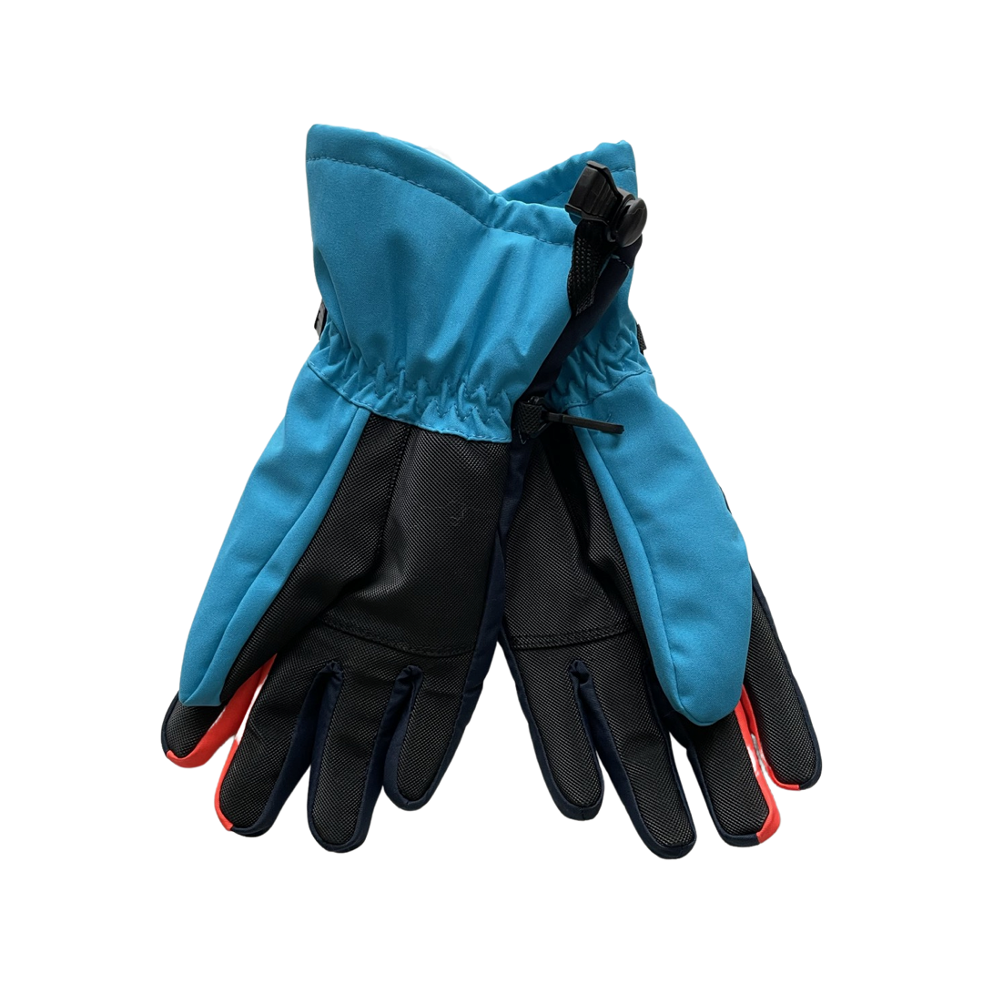 HANDAI boys' blue fingered waterproof snow gloves 5515_blue