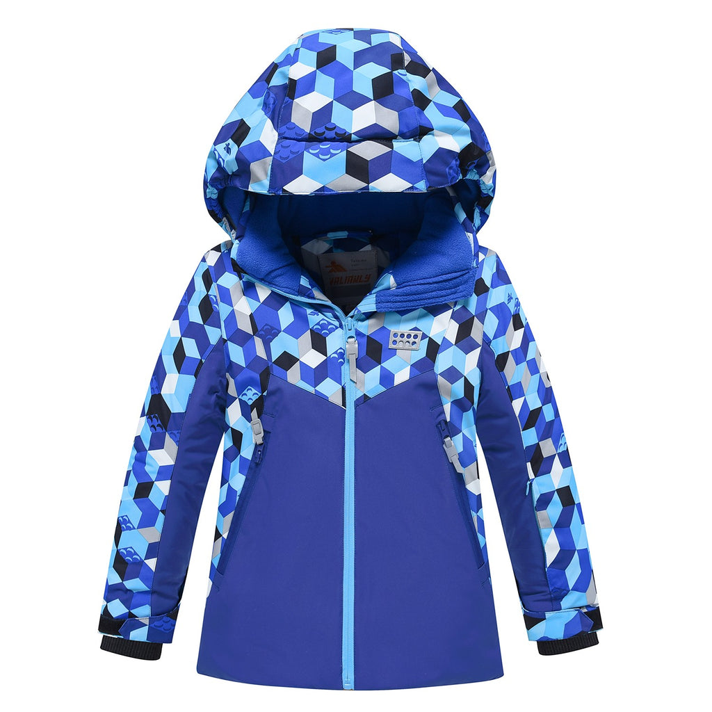 Valianly Blue Two-Piece Winter Snowsuit for Boys 9325_blue